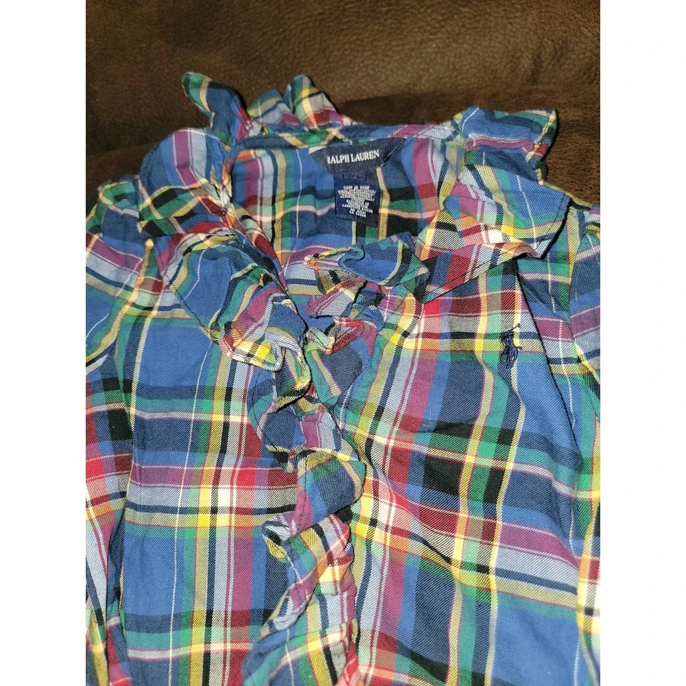 Ralph Lauren polo‎ ruffle girls shirt top size 6